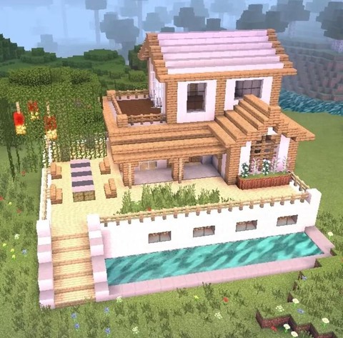 我的世界别墅怎么造